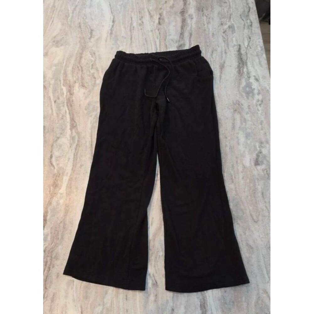 Free People Movement Better Together Black Wide-Leg Lounge Pants